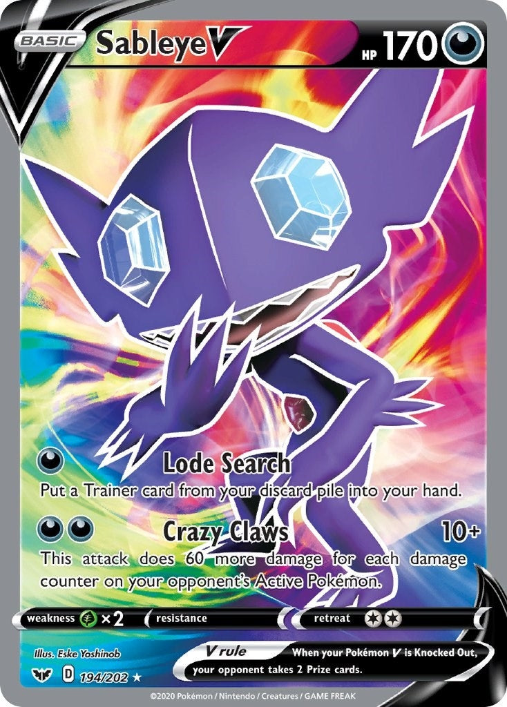 Image for Sableye V (Full Art) (194/202) (SWSH01) - Pokemon