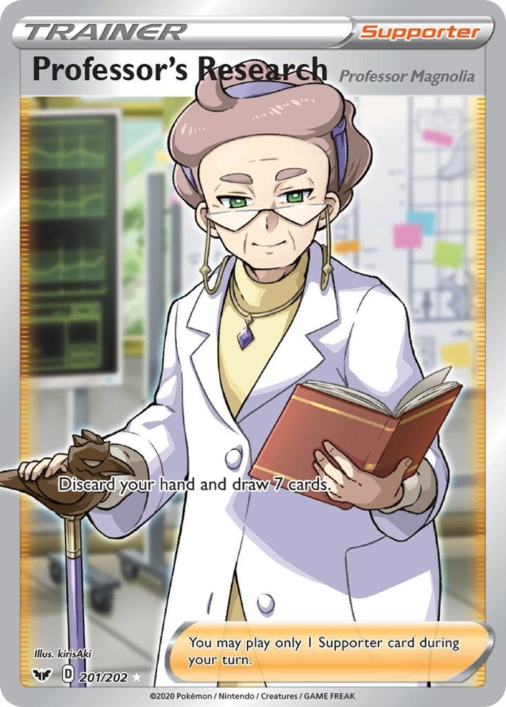 Image for Professor's Research [Professor Magnolia] (Full Art) (201/202) (SWSH01) - Pokemon