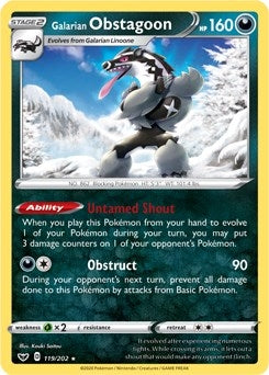 Image for Galarian Obstagoon (119/202) (PR) - Pokemon