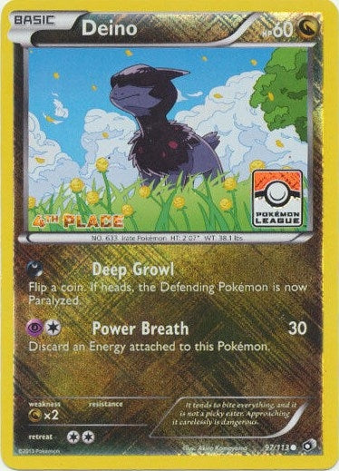 Image for Deino - 97/113 (Pokemon League) [4th Place] (097/113) (PR) - Pokemon