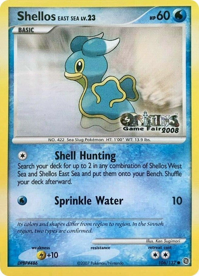 Image for Shellos East Sea - 106/132 (Origins Game Fair 2008) (106/132) (PR) - Pokemon