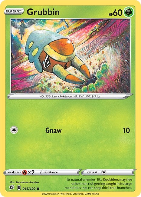 Image for Grubbin (016/192) (SWSH02) - Pokemon