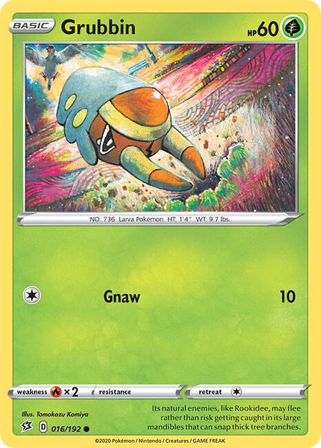 Image for Grubbin (016/192) (SWSH02) - Pokemon