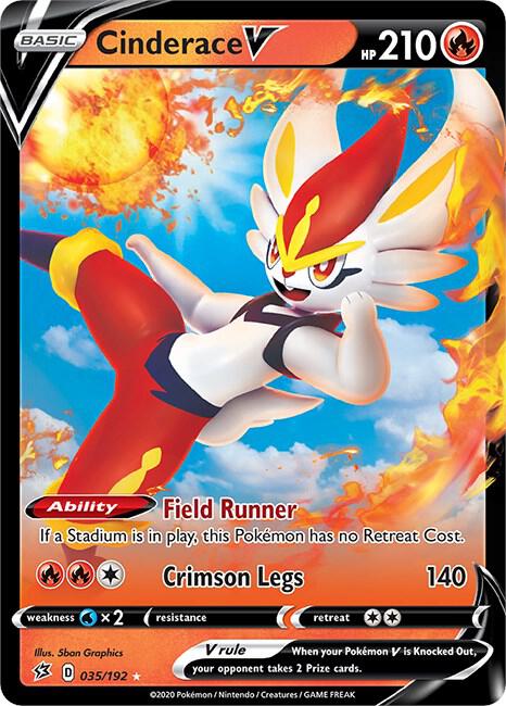 Image for Cinderace V (035/192) (SWSH02) - Pokemon