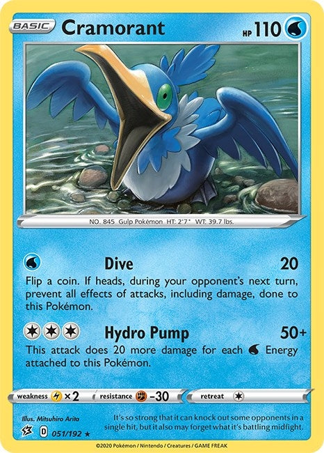 Image for Cramorant (051/192) (SWSH02) - Pokemon