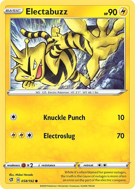 Image for Electabuzz (058/192) (SWSH02) - Pokemon