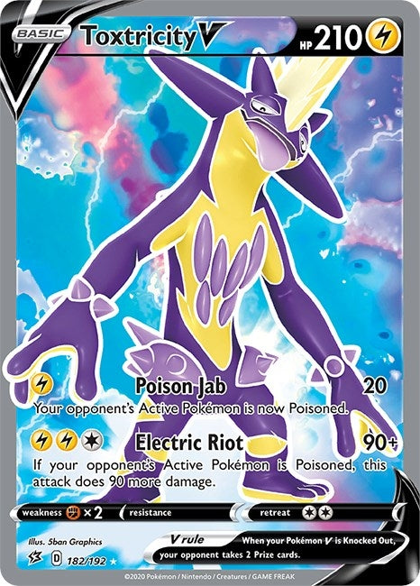 Image for Toxtricity V (Full Art) (182/192) (SWSH02) - Pokemon