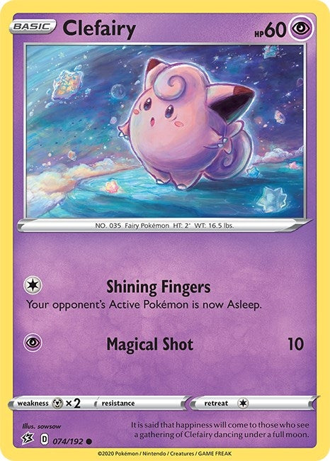 Image for Clefairy (074/192) (SWSH02) - Pokemon