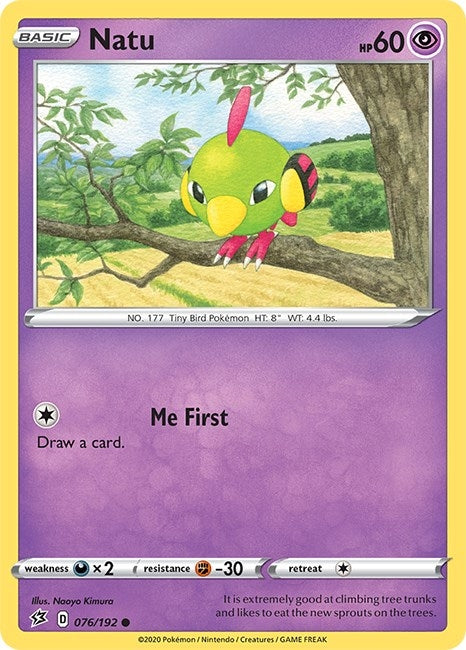 Image for Natu (076/192) (SWSH02) - Pokemon