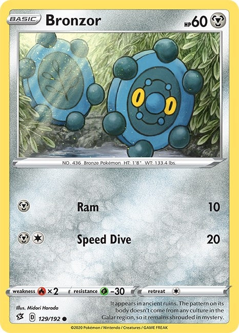 Image for Bronzor (129/192) (SWSH02) - Pokemon