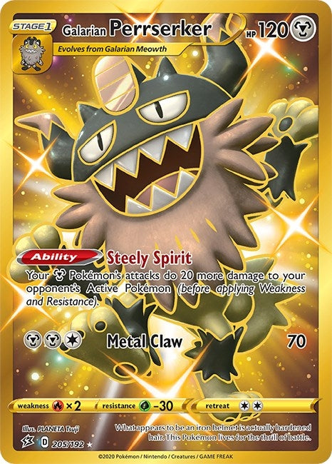Image for Galarian Perrserker (Secret) (205/192) (SWSH02) - Pokemon