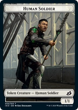 Image for Human Soldier (004) // Zombie Double-Sided Token (4 // 9) - Magic: The Gathering