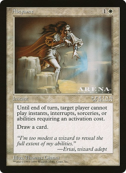 Image for Abeyance (Arena League) (OVER) - Magic: The Gathering