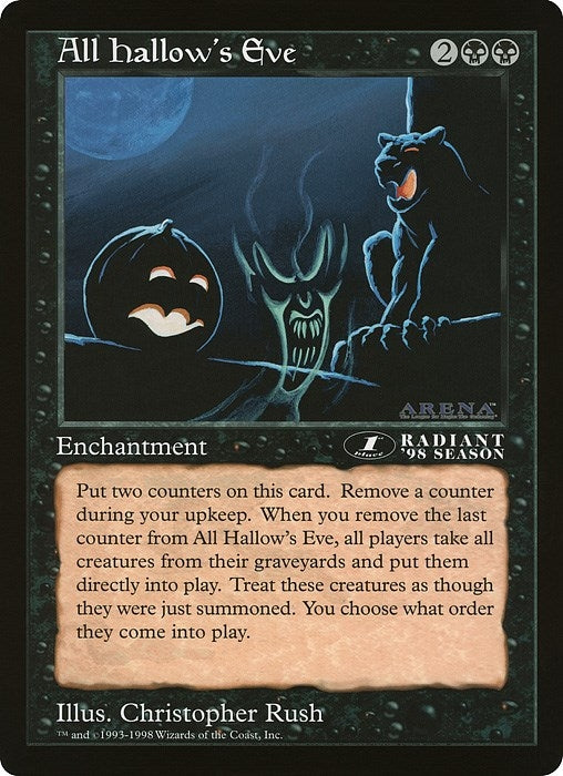 Image for All Hallow's Eve (1st Place) (Arena League) (OVER) - Magic: The Gathering