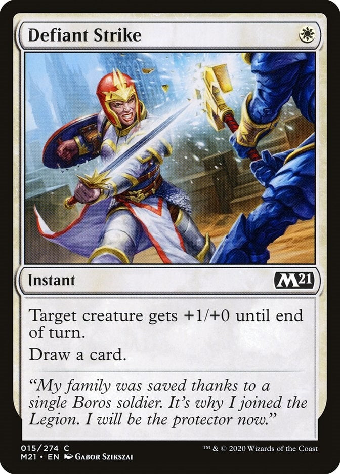 Image for Defiant Strike (15) - Magic: The Gathering