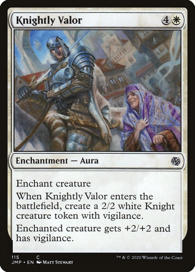 Image for Knightly Valor (115) (JMP) - Magic: The Gathering