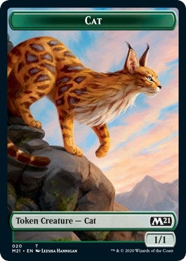 Image for Cat (020) // Soldier Double-Sided Token (20 // 5) (M21) - Magic: The Gathering