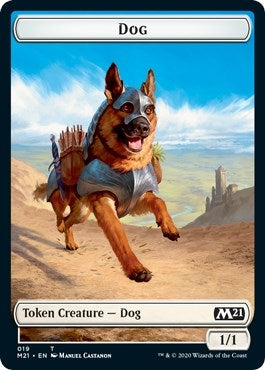 Image for Dog // Griffin Double-Sided Token (19 // 3) (M21) - Magic: The Gathering