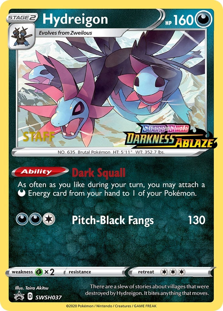 Image for Hydreigon - SWSH037 (Prerelease) [Staff] (SWSH037) (SWSD) - Pokemon