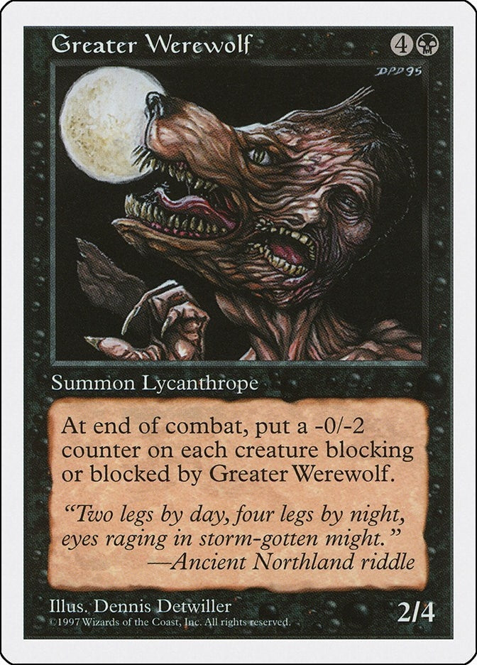 Image for Greater Werewolf - Magic: The Gathering