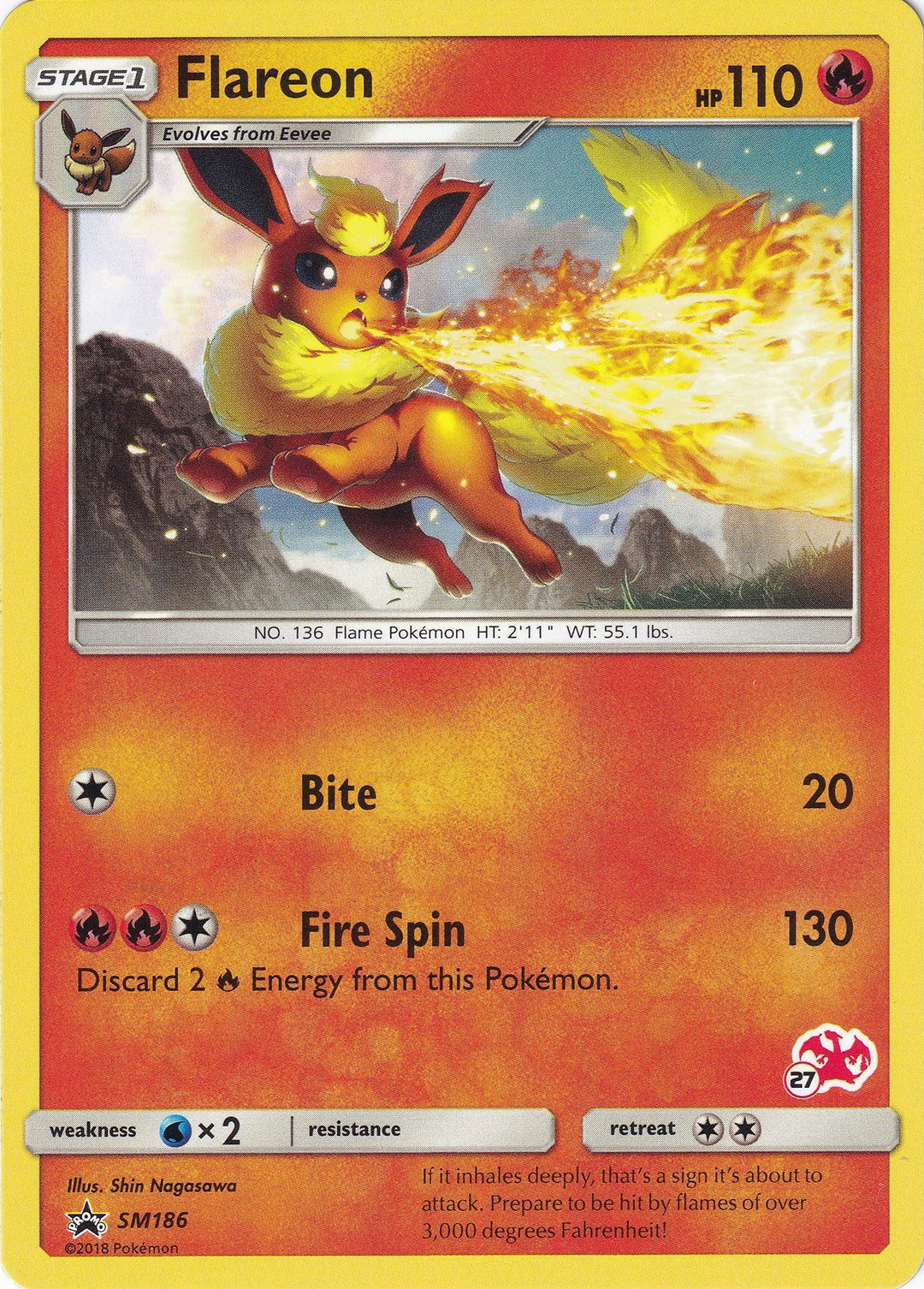 Image for Flareon - SM186 (#27 Charizard Stamped) (SM186) (BTA) - Pokemon