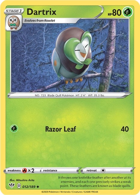 Image for Dartrix (012/189) (SWSH03) - Pokemon