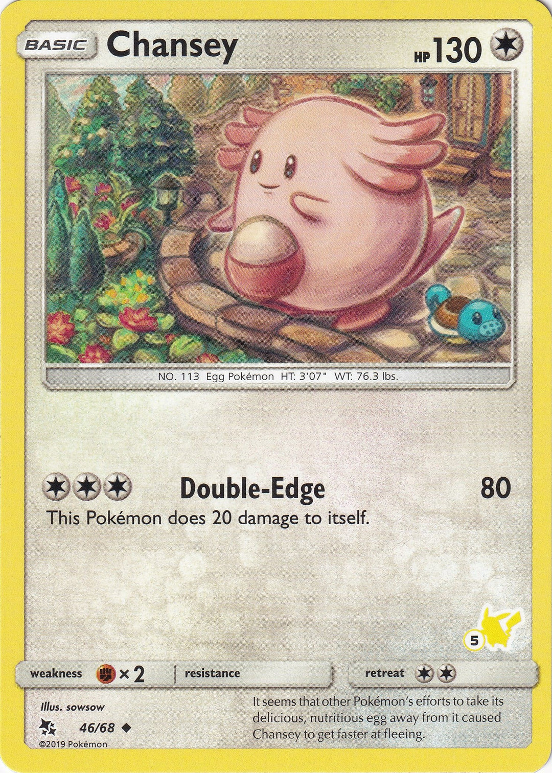 Image for Chansey - 46/68 (#5 Pikachu Stamped) (046/068) (BTA) - Pokemon