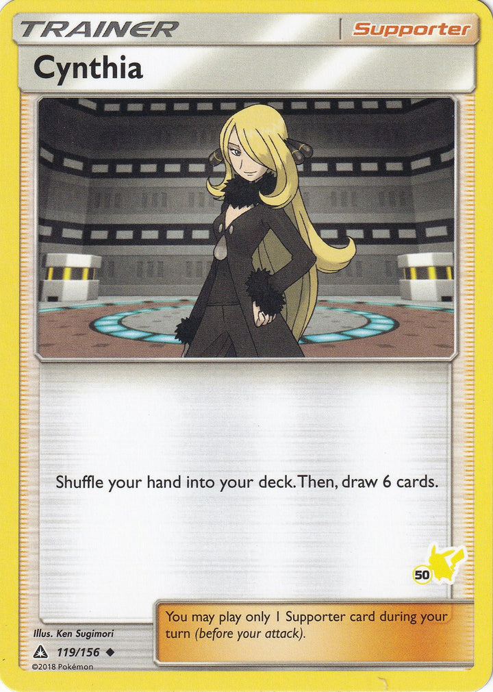 Image for Cynthia - 119/156 (#50 Pikachu Stamped) (119/156) (BTA) - Pokemon