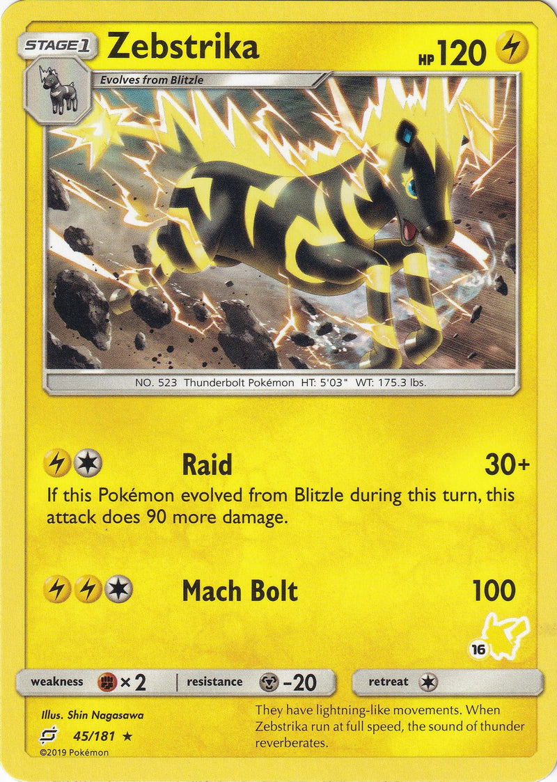 Image for Zebstrika - 45/181 (#16 Pikachu Stamped) (045/181) (BTA) - Pokemon