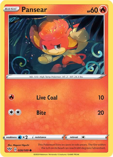 Image for Pansear (026/189) (SWSH03) - Pokemon