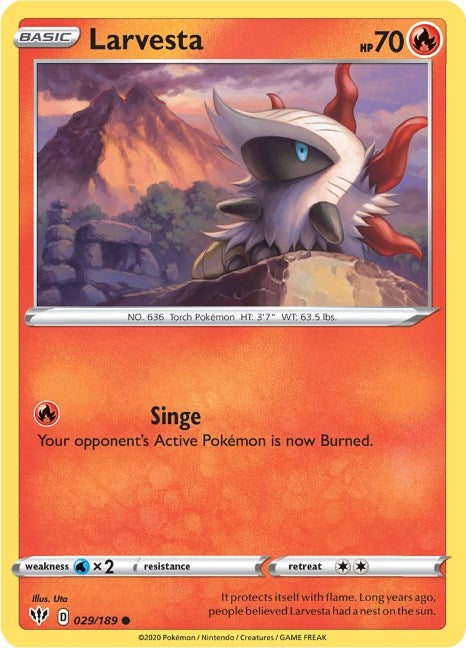 Image for Larvesta (029/189) (SWSH03) - Pokemon