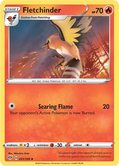 Image for Fletchinder (031/189) (SWSH03) - Pokemon