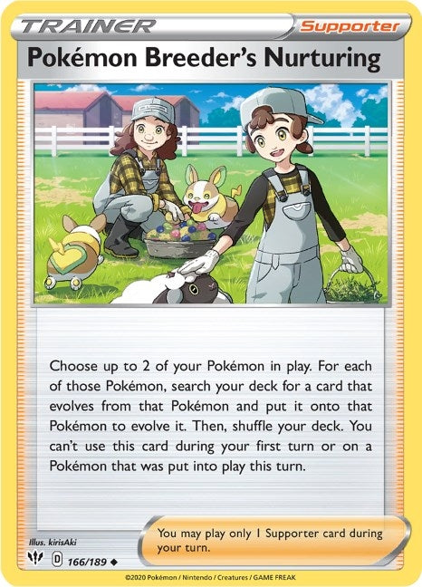 Image for Pokemon Breeder's Nurturing (166/189) (SWSH03) - Pokemon