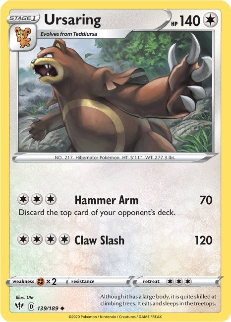 Image for Ursaring (139/189) (SWSH03) - Pokemon