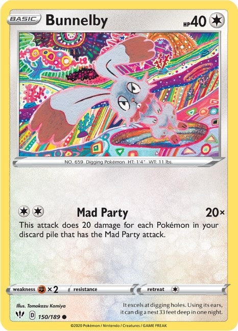 Image for Bunnelby (150/189) (SWSH03) - Pokemon