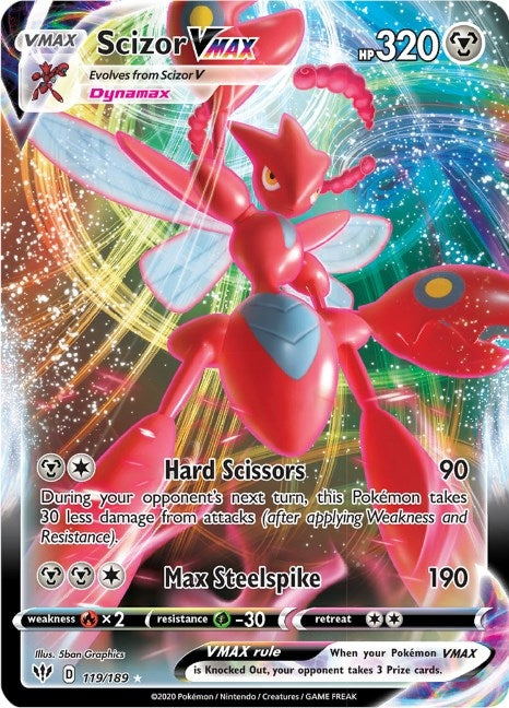 Image for Scizor VMAX (119/189) (SWSH03) - Pokemon