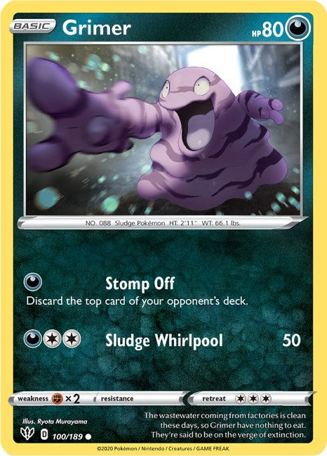 Image for Grimer (100/189) (SWSH03) - Pokemon