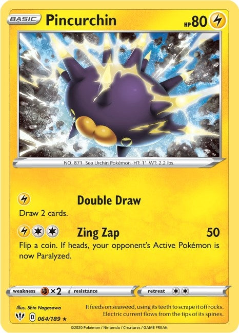 Image for Pincurchin (064/189) (SWSH03) - Pokemon