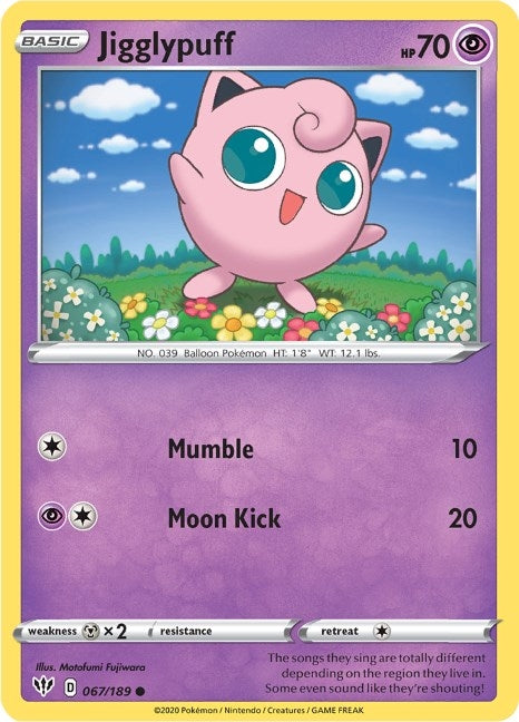 Image for Jigglypuff (067/189) (SWSH03) - Pokemon
