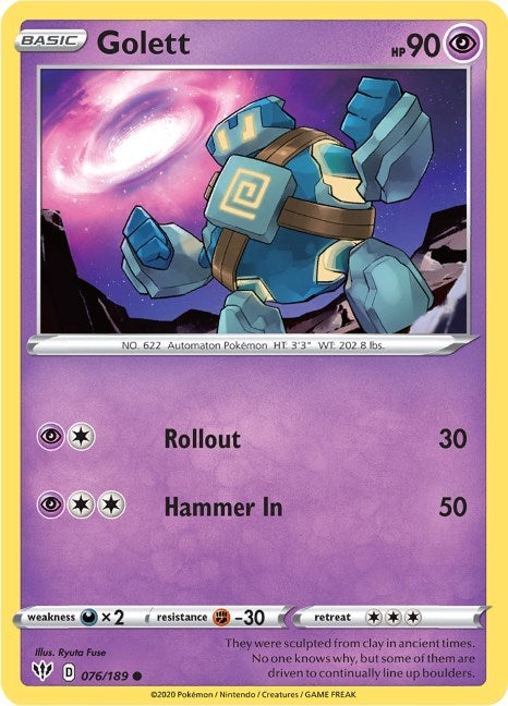 Image for Golett (076/189) (SWSH03) - Pokemon