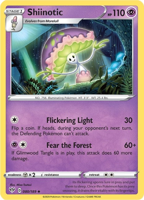 Image for Shiinotic (080/189) (SWSH03) - Pokemon