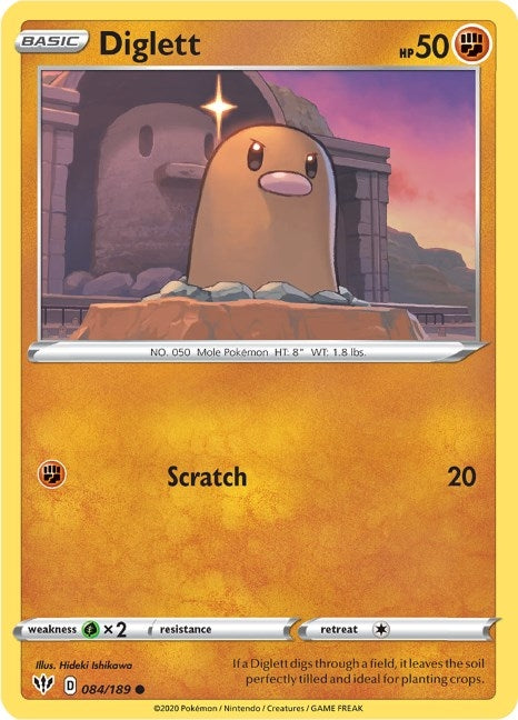Image for Diglett (084/189) (SWSH03) - Pokemon