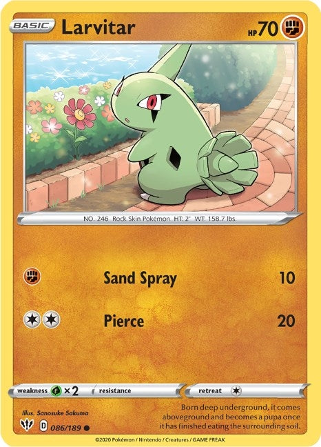 Image for Larvitar (086/189) (SWSH03) - Pokemon