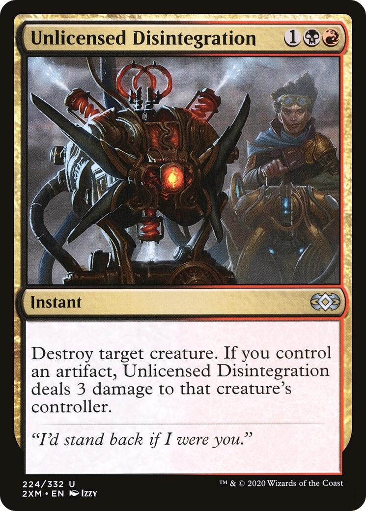 Image for Unlicensed Disintegration (224) - Magic: The Gathering