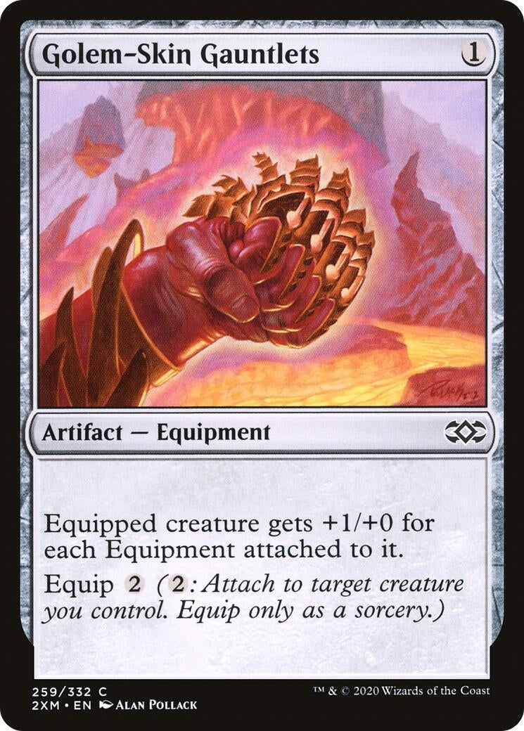 Image for Golem-Skin Gauntlets (259) (2XM) - Magic: The Gathering