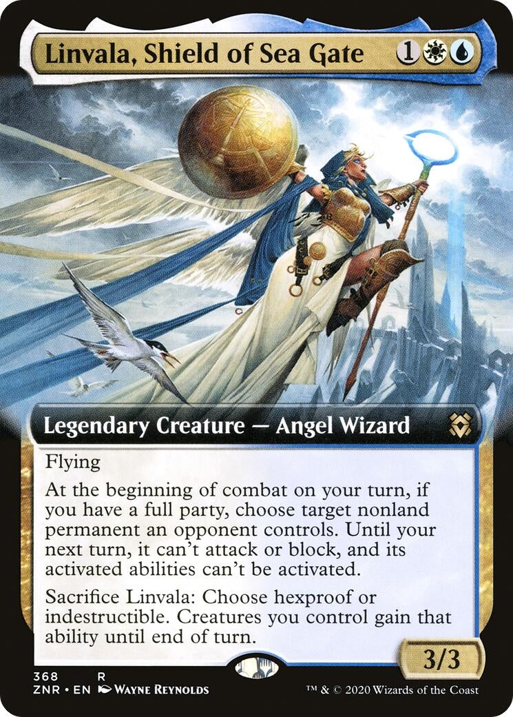 Image for Linvala, Shield of Sea Gate (Extended Art) (368) (ZNR) - Magic: The Gathering