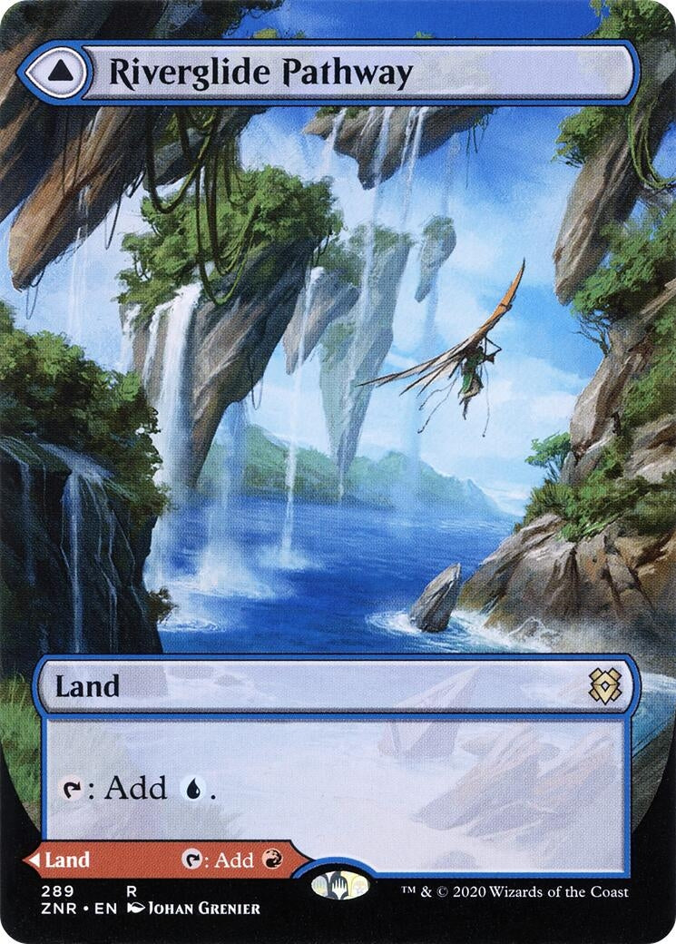 Image for Riverglide Pathway (Borderless) (289) (ZNR) - Magic: The Gathering