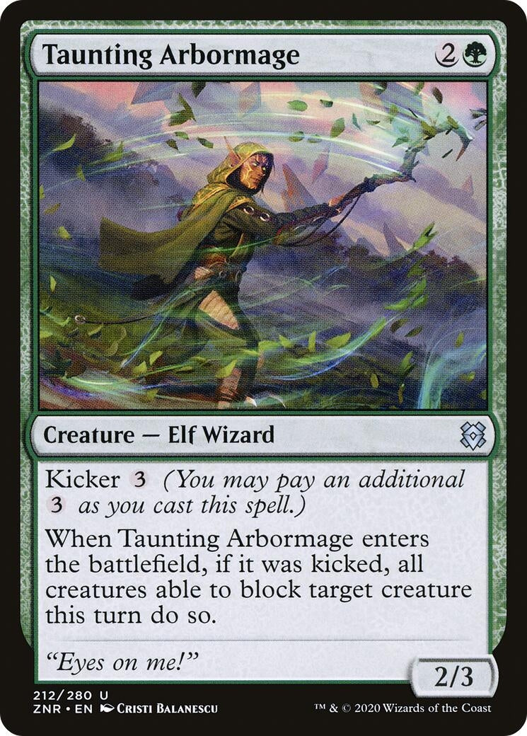 Image for Taunting Arbormage (212) (ZNR) - Magic: The Gathering