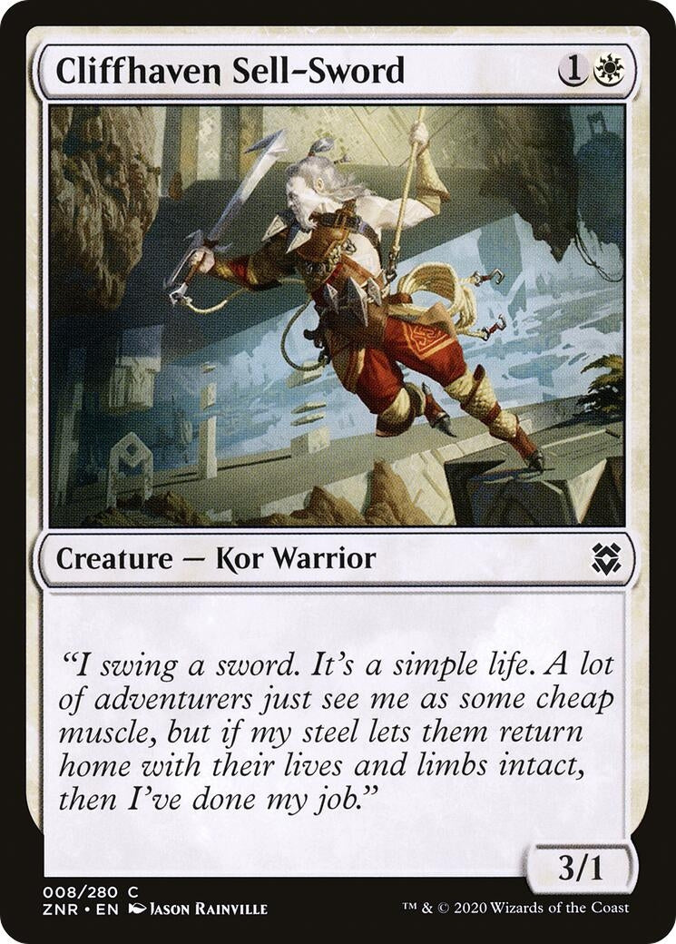 Image for Cliffhaven Sell-Sword (8) (ZNR) - Magic: The Gathering