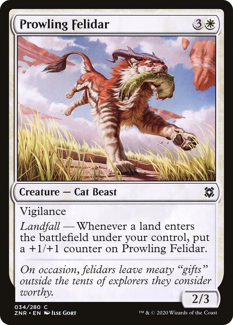 Image for Prowling Felidar (34) (ZNR) - Magic: The Gathering